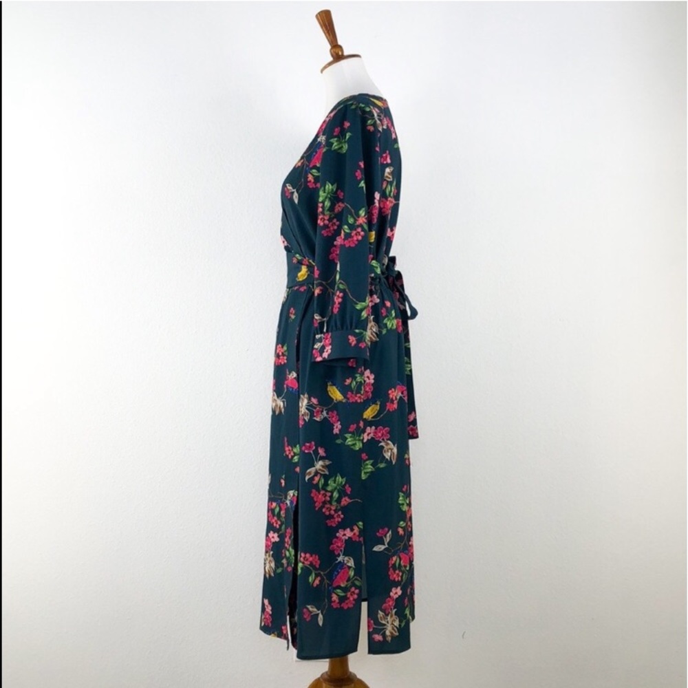 Teal Floral Dress - Picture 4 of 8